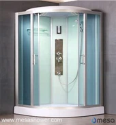 L 500-CH BXG ステンレス鋼フレームと下部トレイ スチーム シャワー キャビン