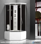 ネオアングルコーナーシャワールーム、バスタブ付きのスチーム付き